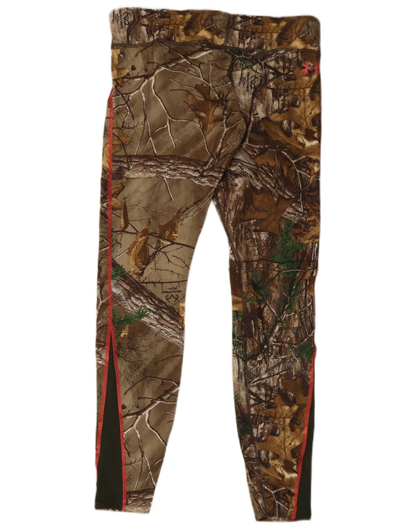 Leggings grafici pentru femei Under Armour UK 14, maro, camuflaj