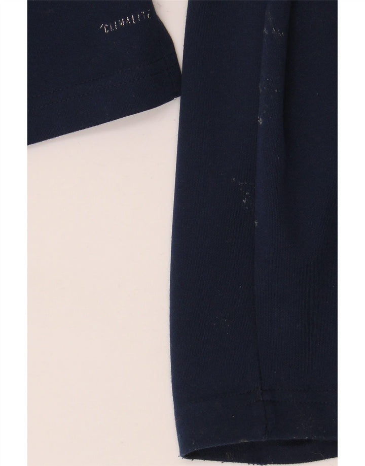 Adidas bărbați Climalite Zip Neck Top cu mânecă lungă mare, bleumarin, poliester