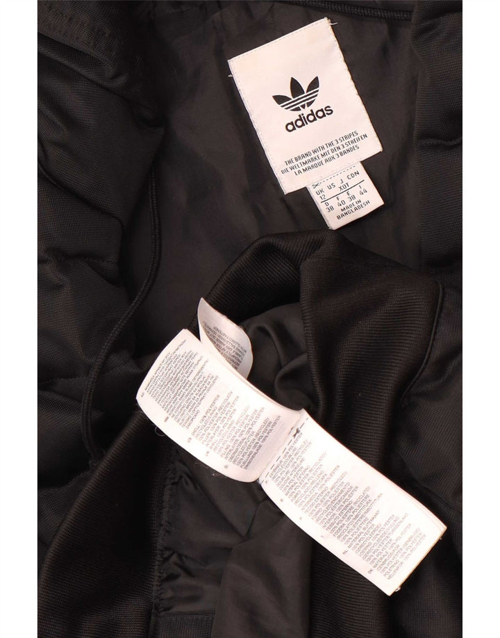 Jachetă căptușită cu glugă Adidas pentru femei UK 12 Poliester mediu negru