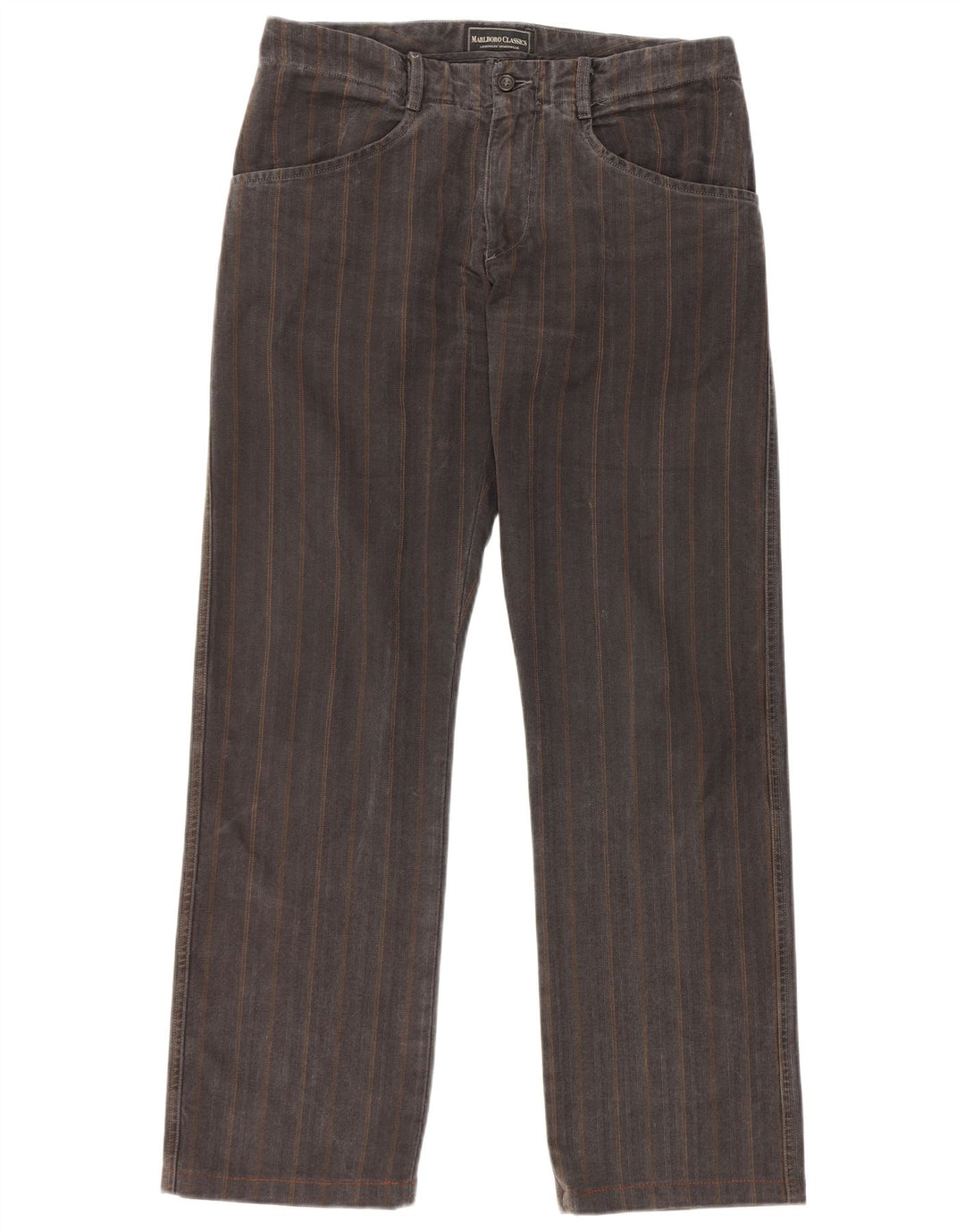 Pantaloni casual drepti pentru bărbați Marlboro Classics W32 L30 Gri Herringbone