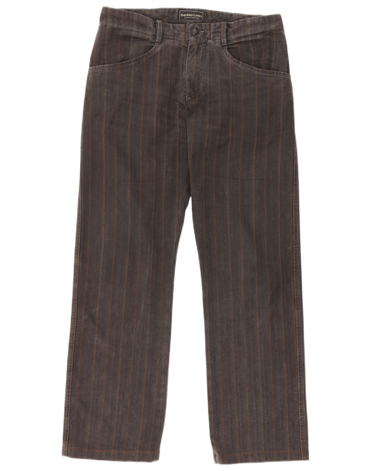 Pantaloni casual drepti pentru bărbați Marlboro Classics W32 L30 Gri Herringbone