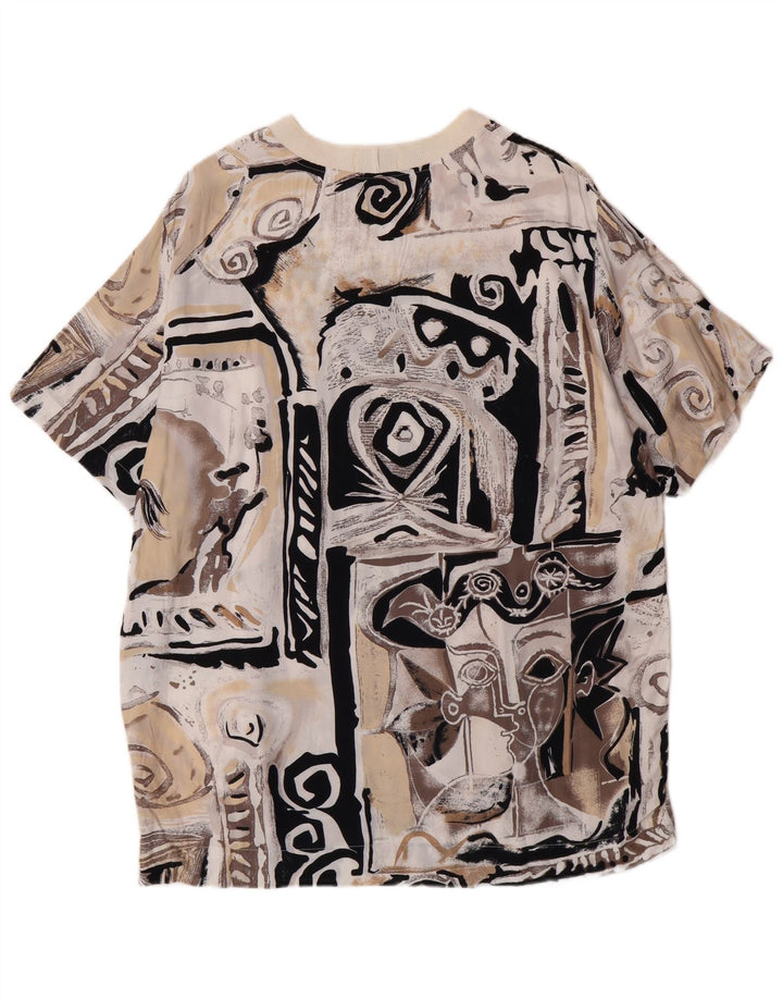 Tricou grafic Sisley pentru femei Top IT 44 Medium Beige Viscose