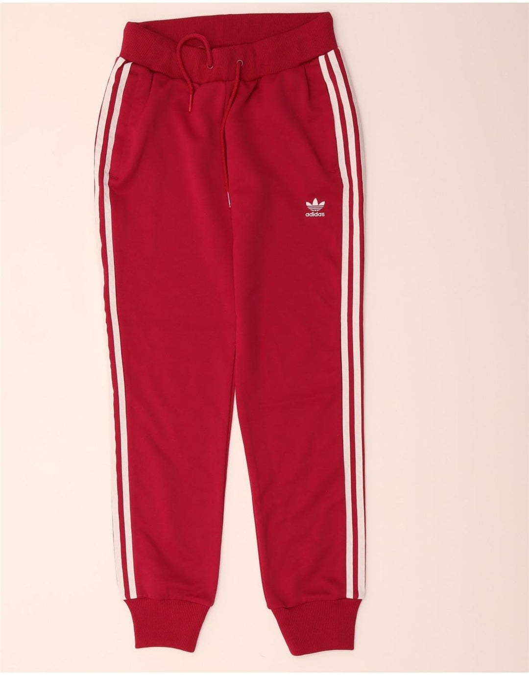 Pantaloni de trening Adidas pentru femei Pantaloni de jogging IT 42 Poliester roșu mic
