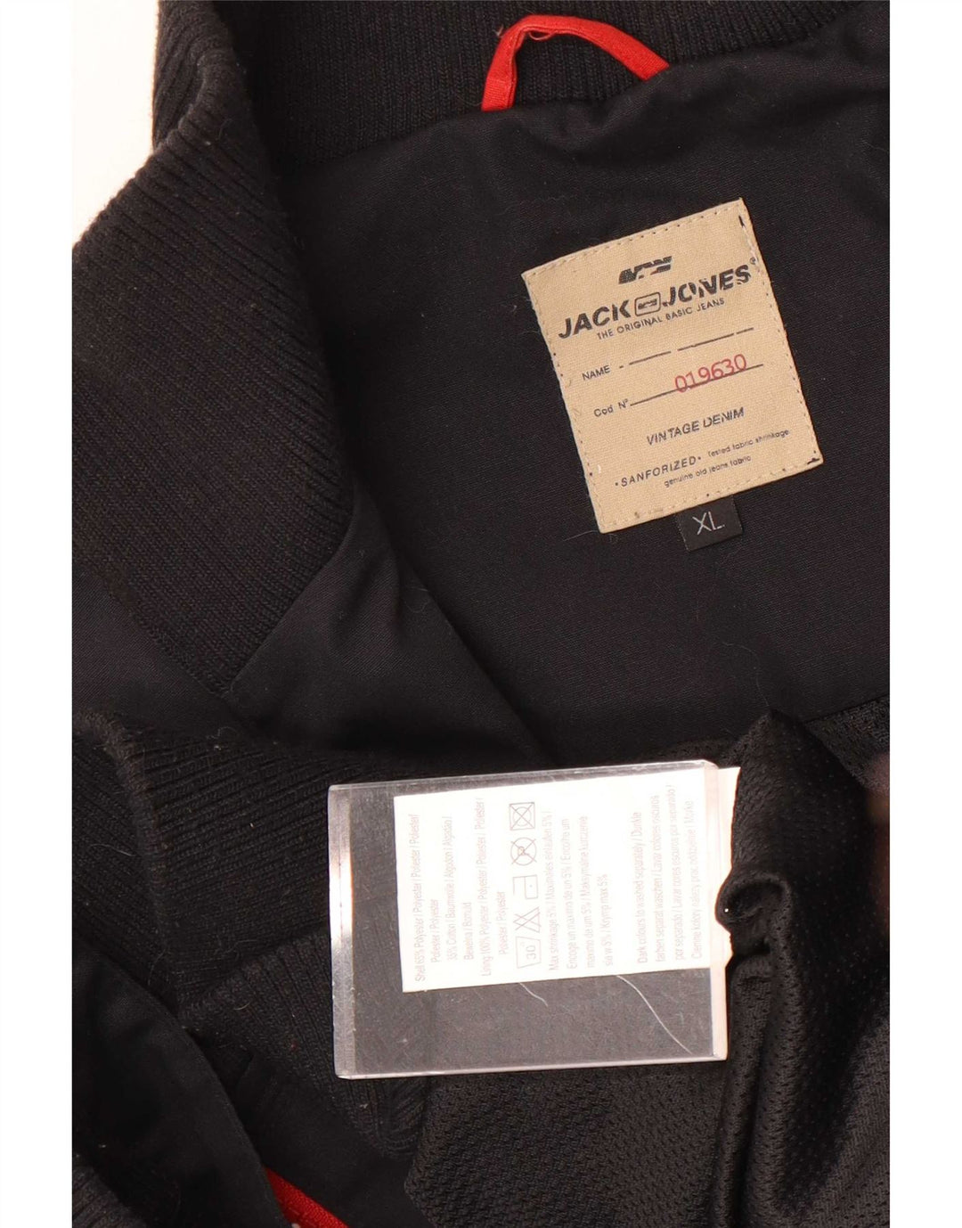 Jack & Jones Jachetă Bomber cu grafică pentru bărbați UK 42 XL Poliester negru