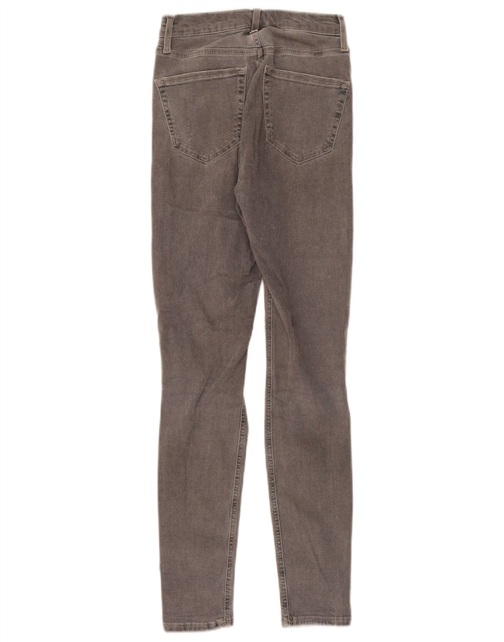 TOPSHOP Blugi skinny distressed pentru femei W26 L27 bumbac gri