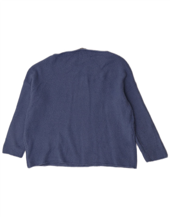 Pulover pentru femei Zara, cu gât de barcă, UK 14 Medium Blue