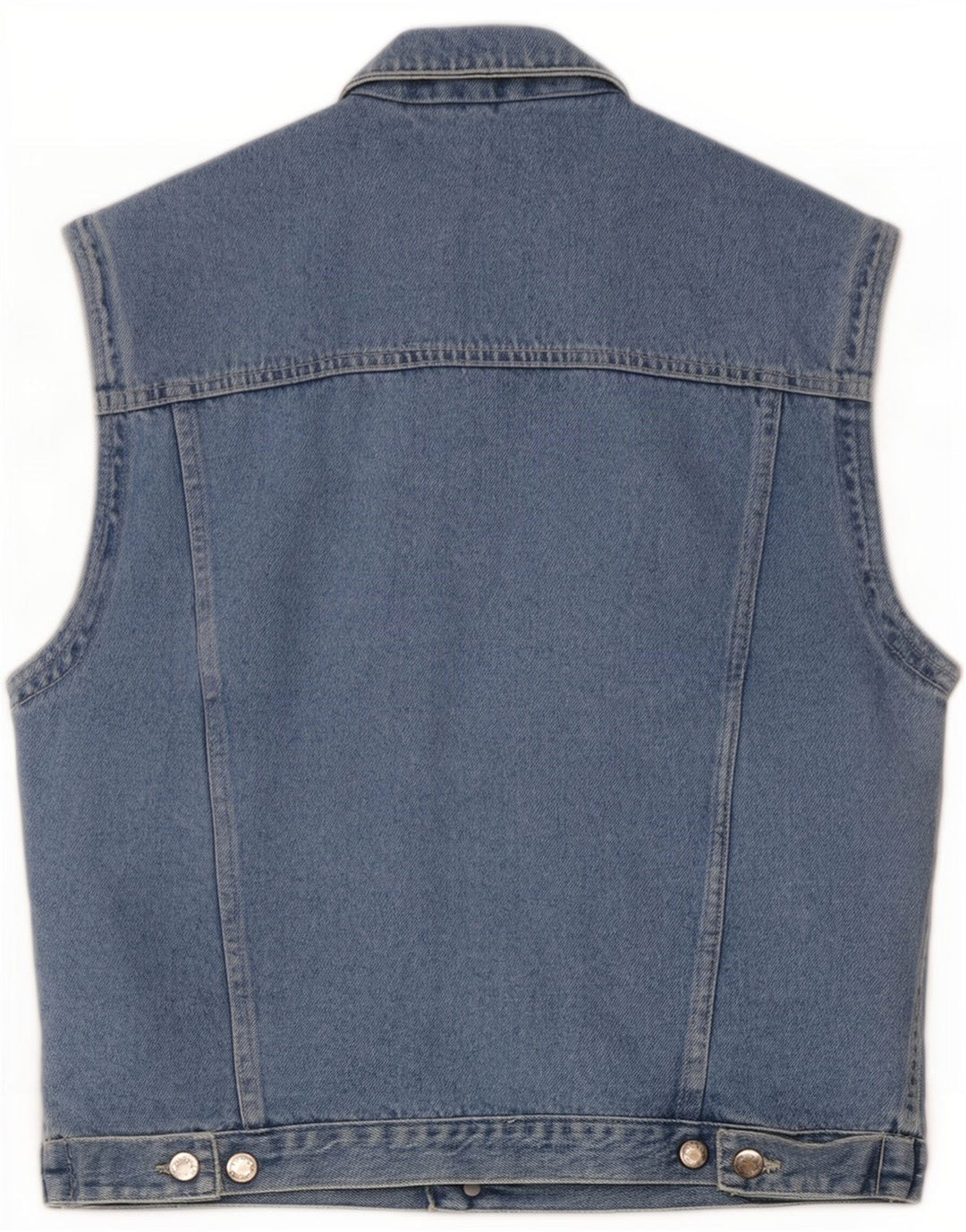 Gilet Vintage pentru bărbați din denim IT 46 mic, albastru, bumbac