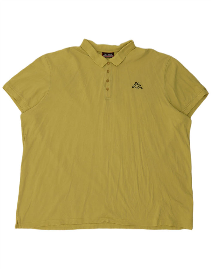 Cămașă polo pentru bărbați KAPPA 6XL bumbac galben