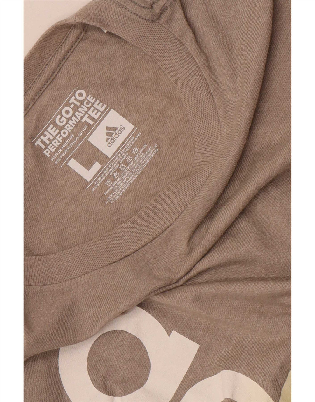 Tricou grafic pentru bărbați Adidas Top mare poliester maro