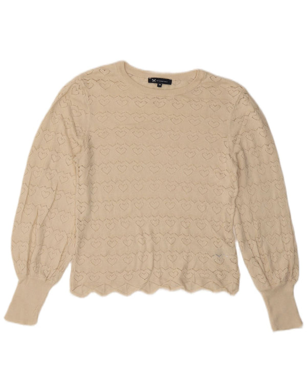 Crew Clothing Pulover pentru femei cu gât de barcă UK 14 Medium Off White