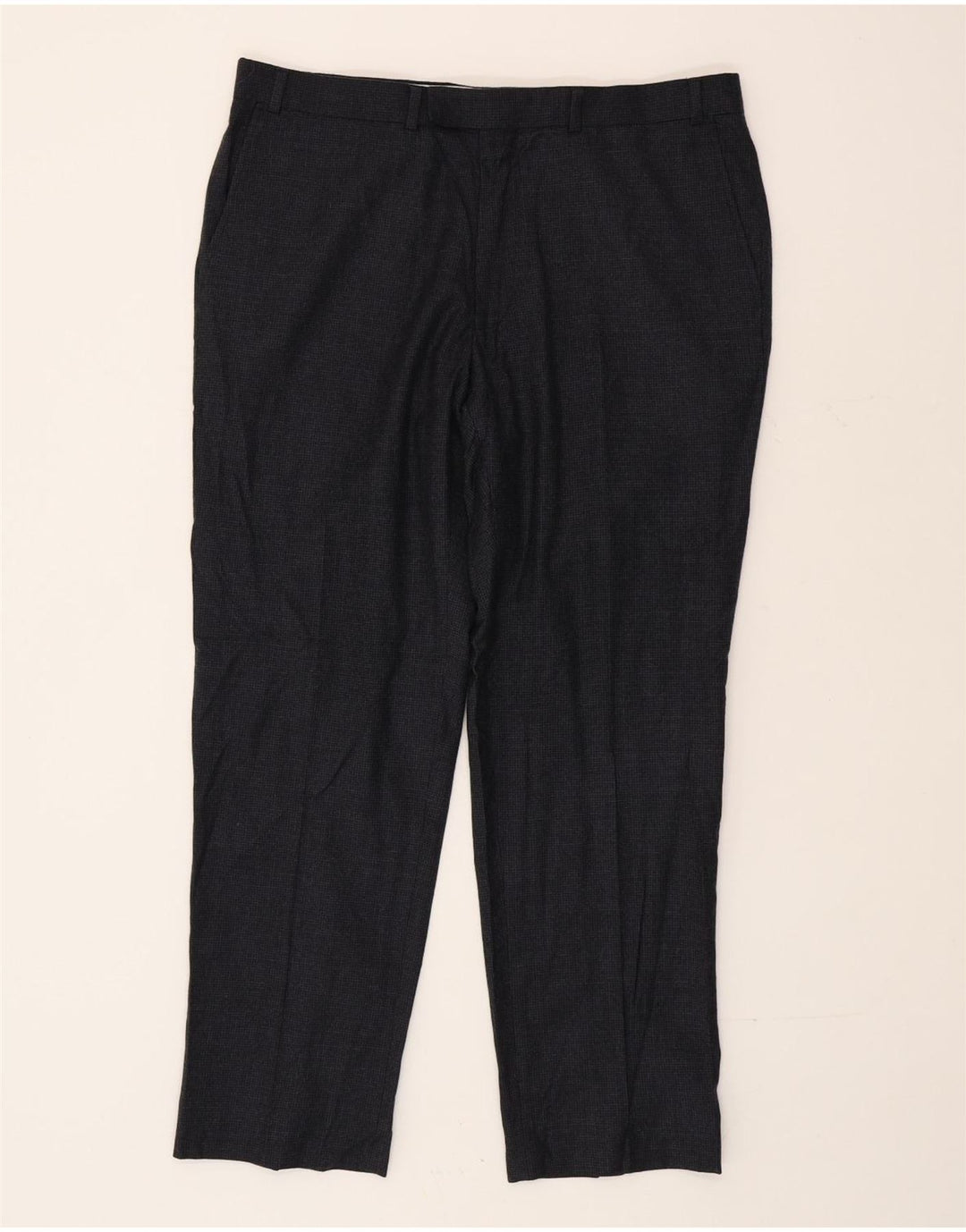 Marks & Spencer Pantaloni de costum croiți pentru bărbați W36 L29 Gri Houndstooth