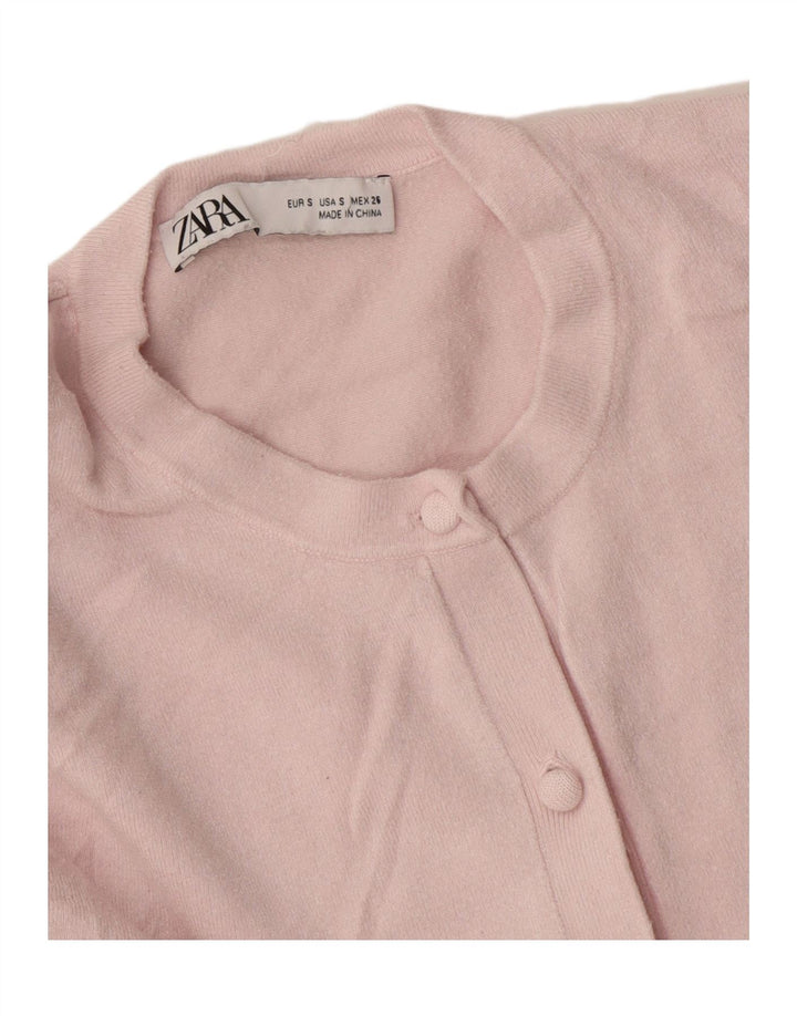 Pulover cardigan pentru femei Zara UK 10 mic roz