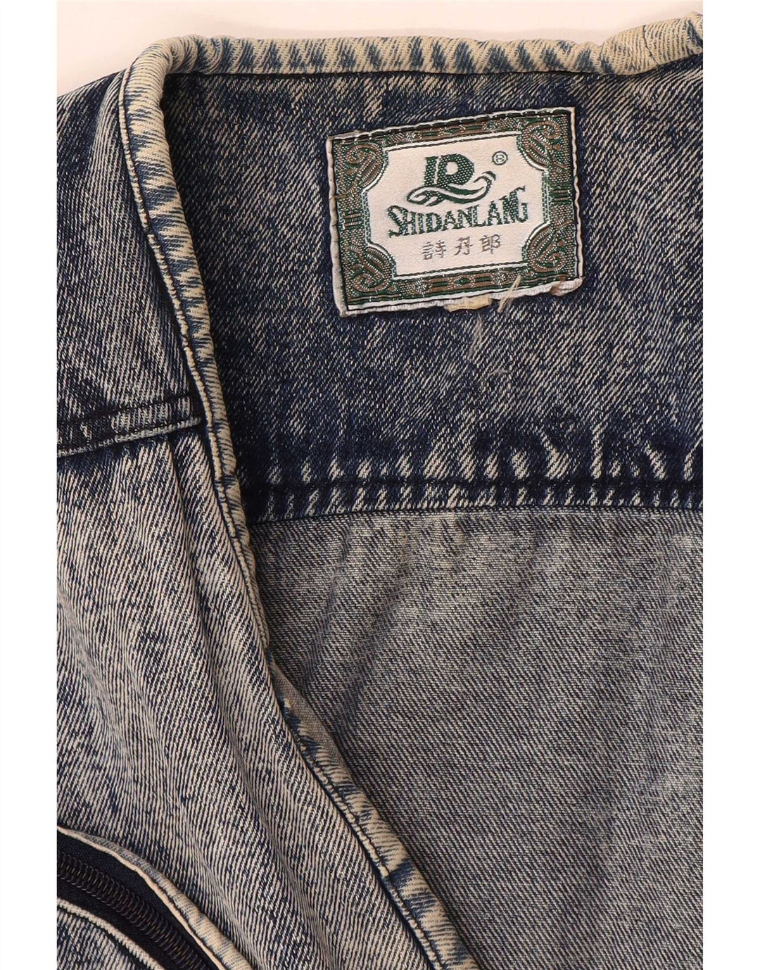 Gilet Vintage pentru bărbați din denim UK 40 Large Blue