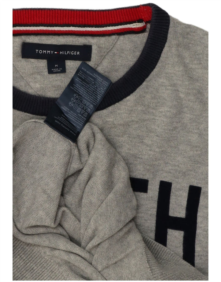 Pulover pentru bărbați TOMMY HILFIGER Pulover cu decolteu rotund, gri mediu