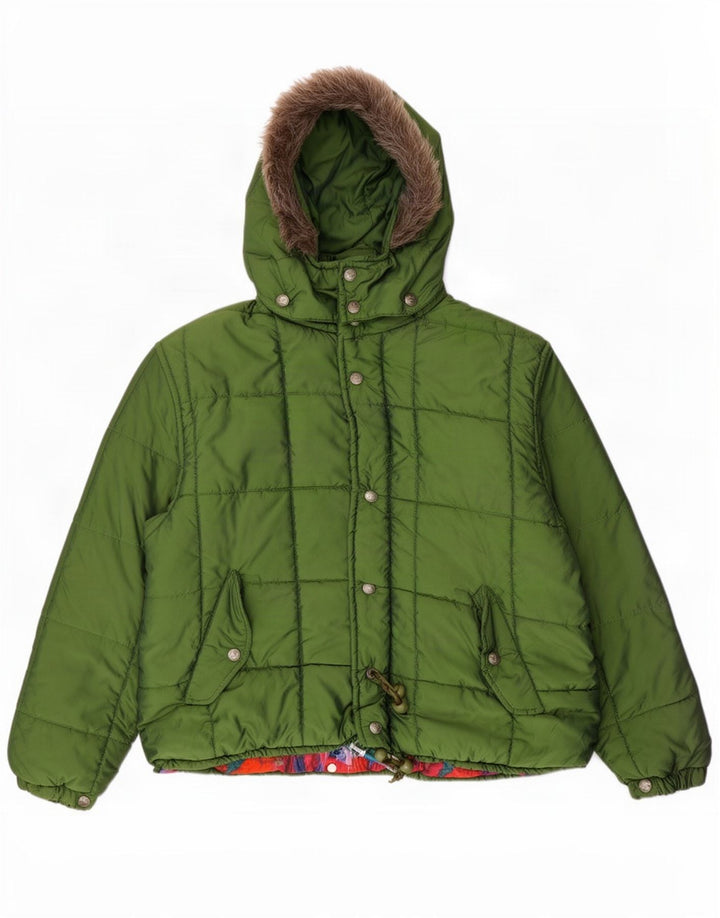 Jachetă căptușită supradimensionată pentru femei Vagabond UK 10 Nylon verde mic