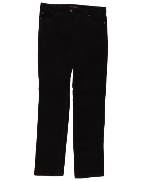 Marks & Spencer Pantaloni din velur cu talie înaltă pentru femei UK 12 Medium W32 L30 Bl