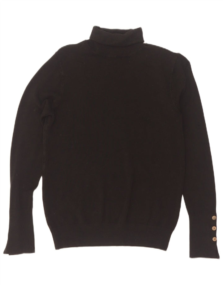 Pulover pentru femei cu gât rulat Zara UK 12 Medium Negru