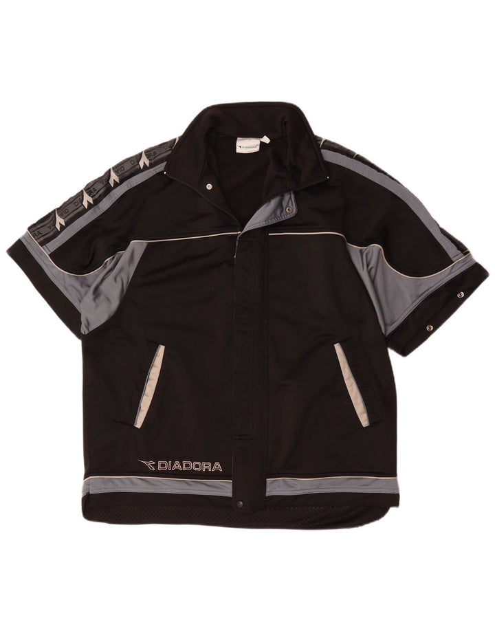 Jachetă de trening cu mânecă scurtă pentru bărbați Diadora UK 38 Medium Black