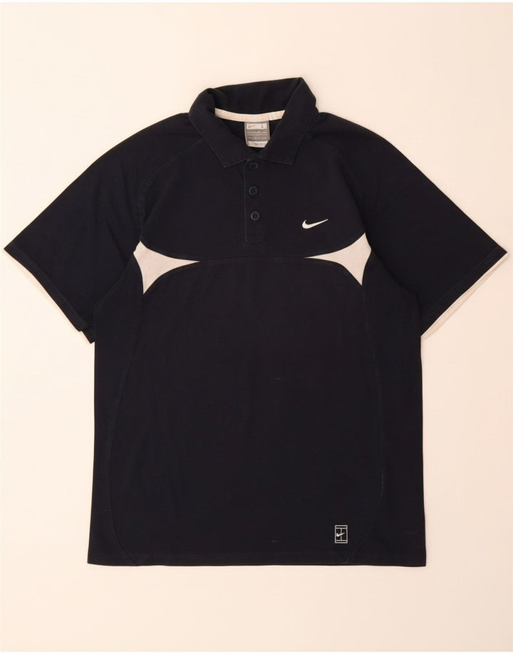 Tricou polo NIKE pentru băieți 12-13 ani, mare, bleumarin, bumbac color bloc