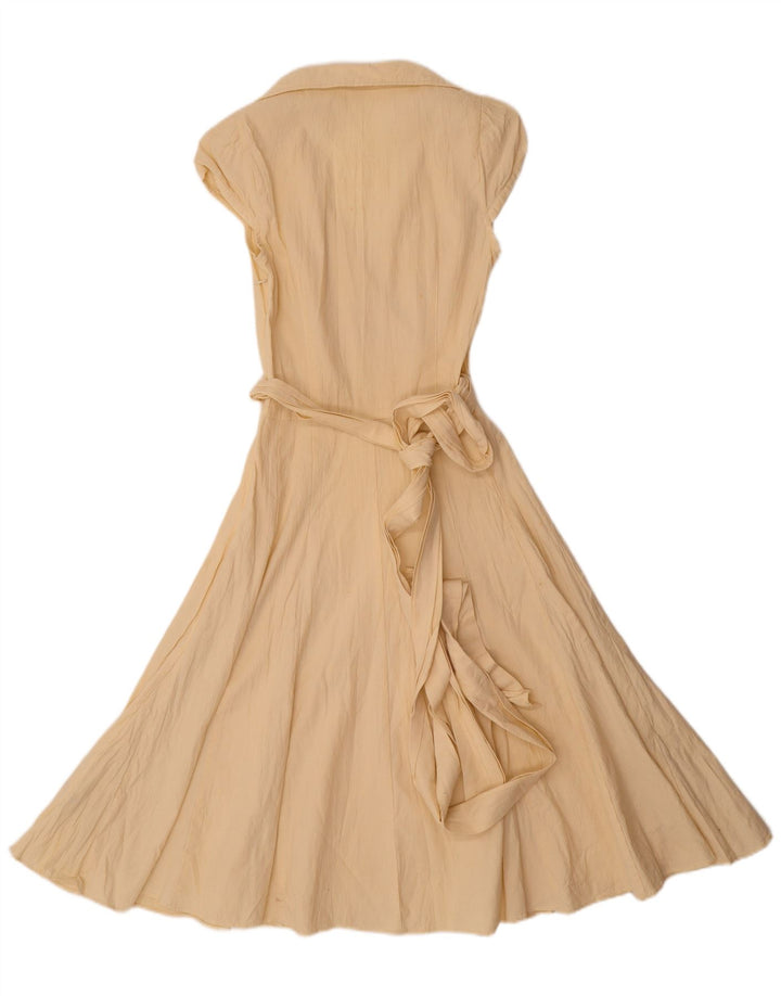 Rochie A-Line pentru femei Zara UK 12 Bumbac galben mediu