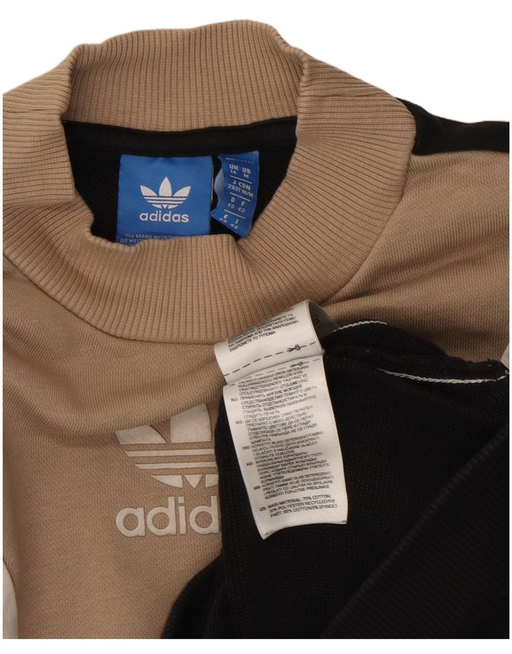 Pulover adidas pentru femei UK 14 Medium Black Colorblock Bumbac