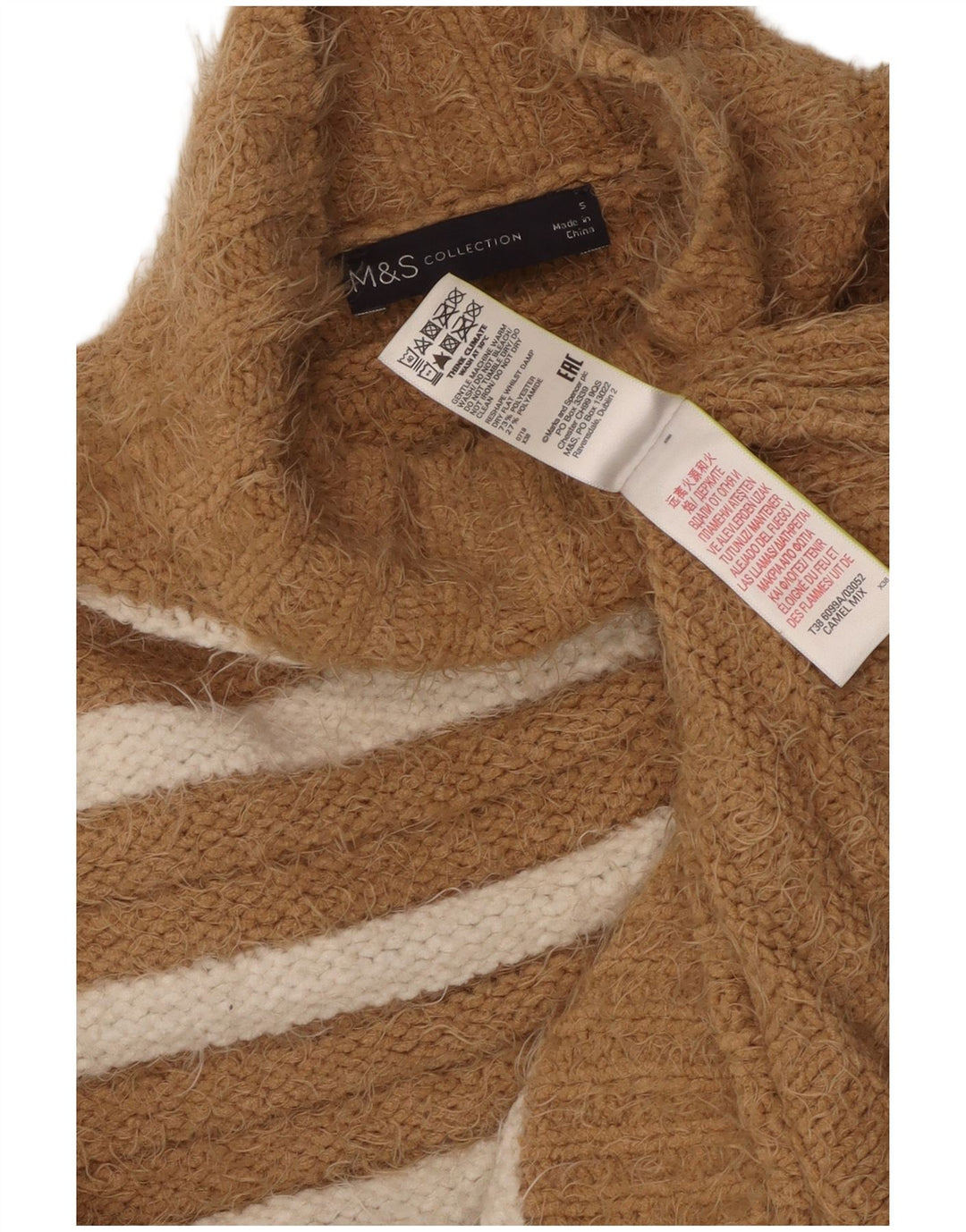 MARKS & SPENCER Pulover cu gât țestoasă pentru femei UK 10 Maro mic