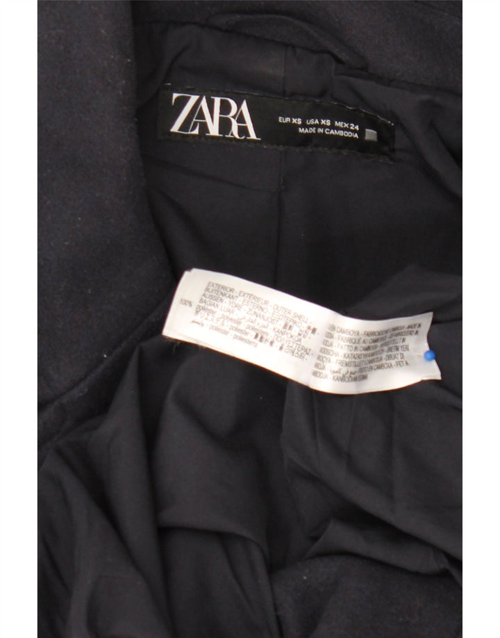 Palton supradimensionat pentru femei Zara UK 6 XS, albastru bleumarin, poliester