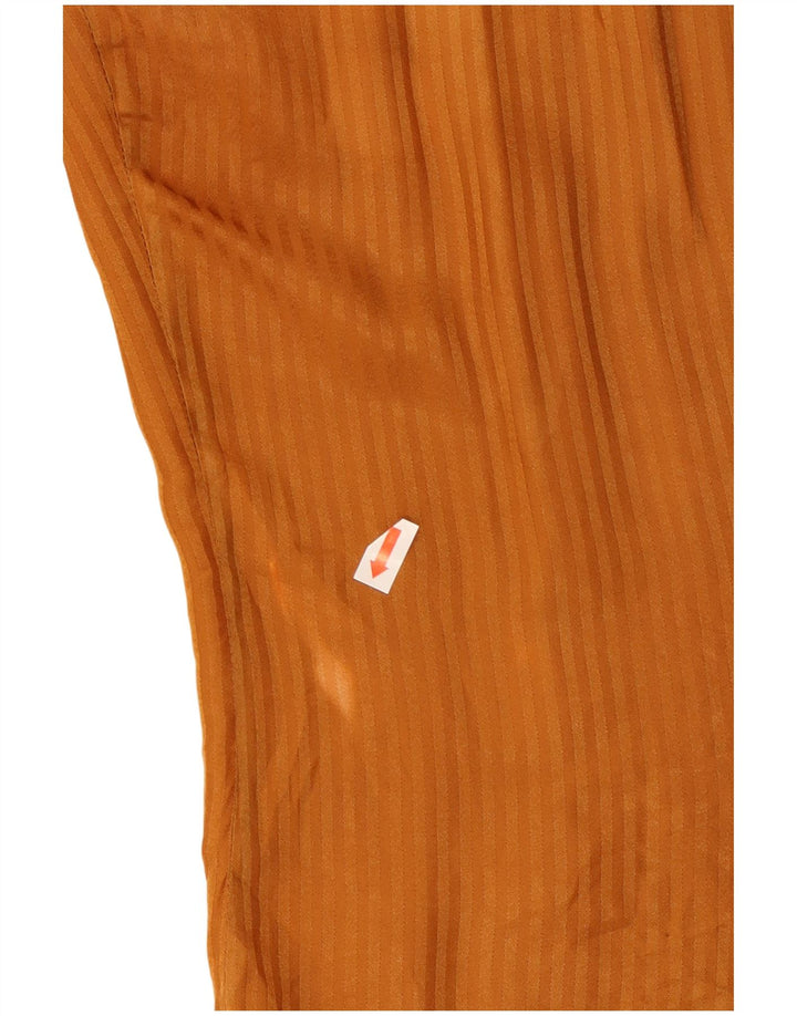 Bluză cămașă vintage pentru femei IT 46 mare portocaliu cu dungi