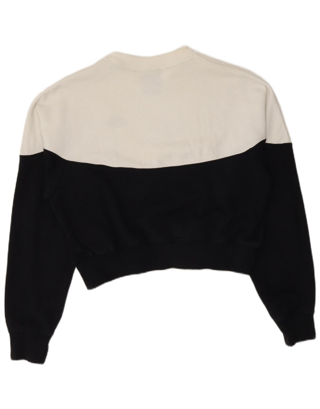 Pulover crop Nike pentru femei UK 14 Medium Black Colorblock