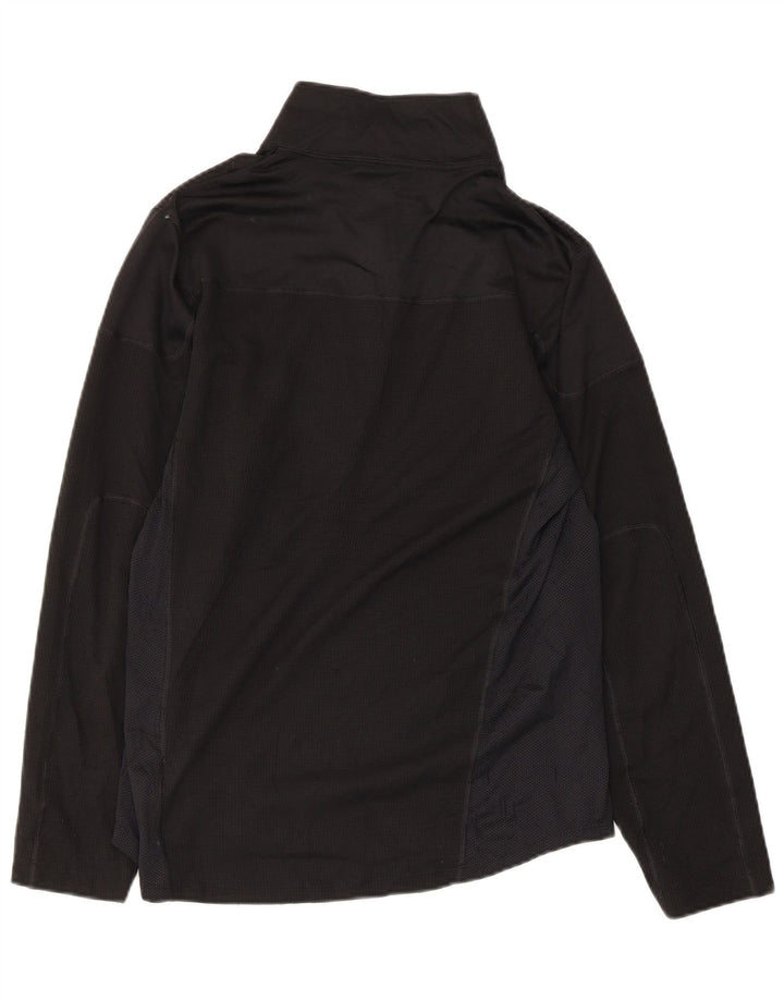 EDDIE BAUER Top de trening pentru femei, cu fermoar, cu gât, 10 UK, negru