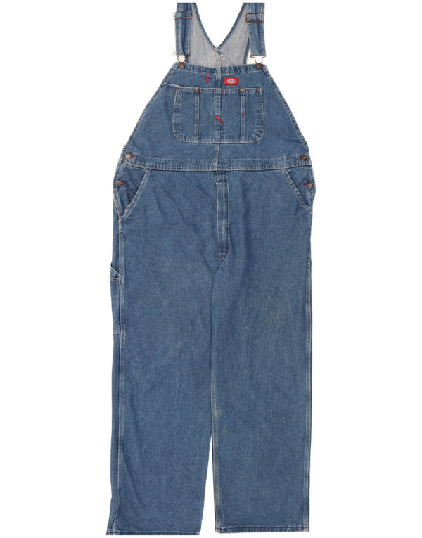Salopete pentru bărbați Dickies Carpenter Blugi drepti L40 L30 Bumbac albastru