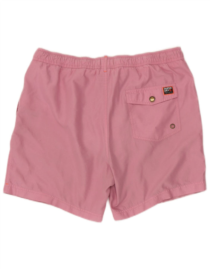 Pantaloni scurți de înot Superdry pentru bărbați XL roz poliester