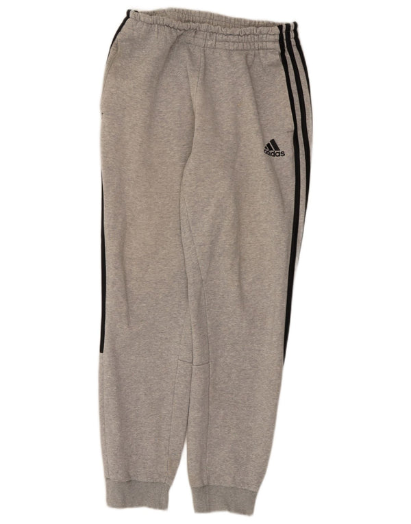 Pantaloni de trening pentru bărbați Adidas Pantaloni de jogging, bumbac, gri mic