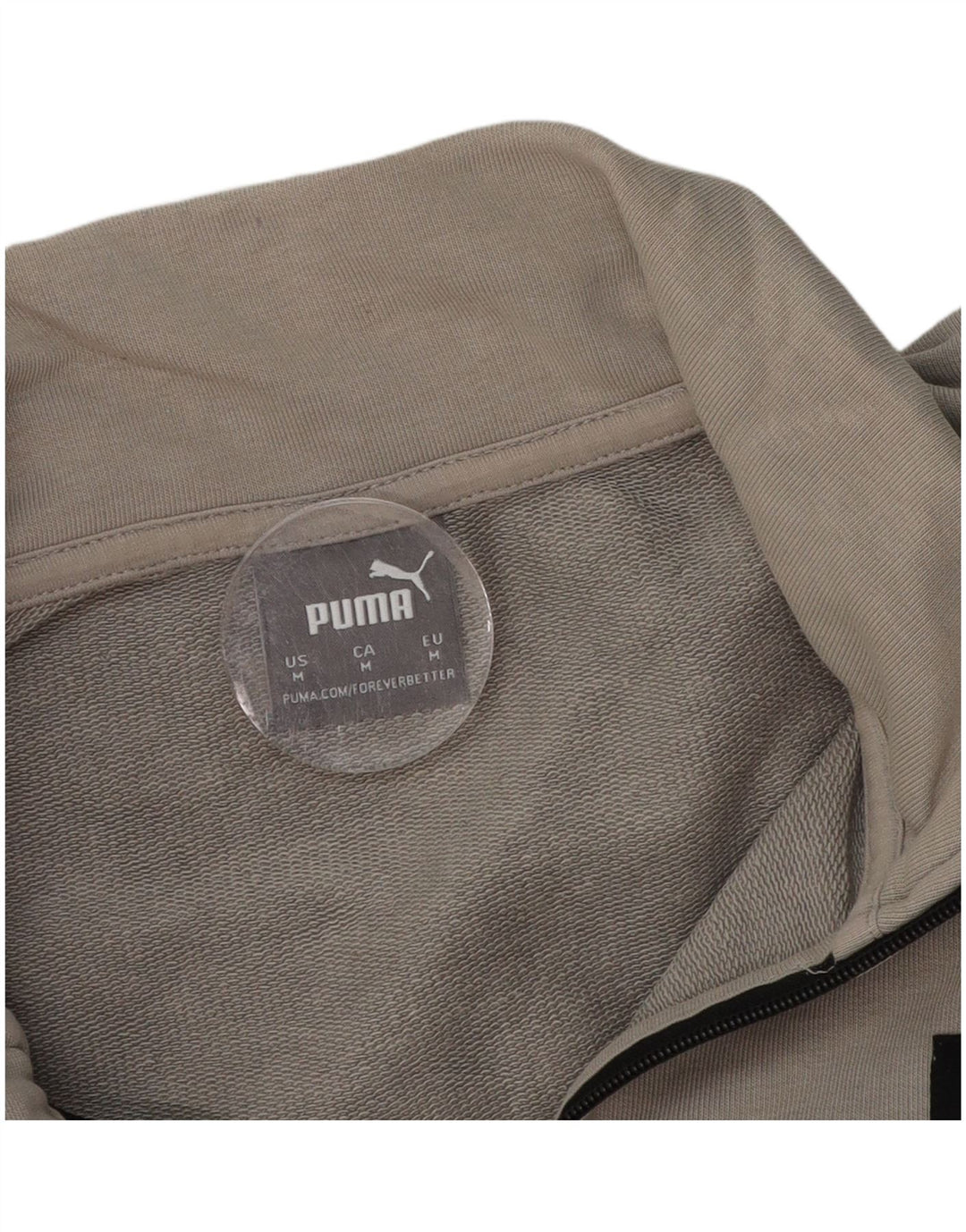 Pulover pentru bărbați Puma, cu fermoar și gât, gri mediu