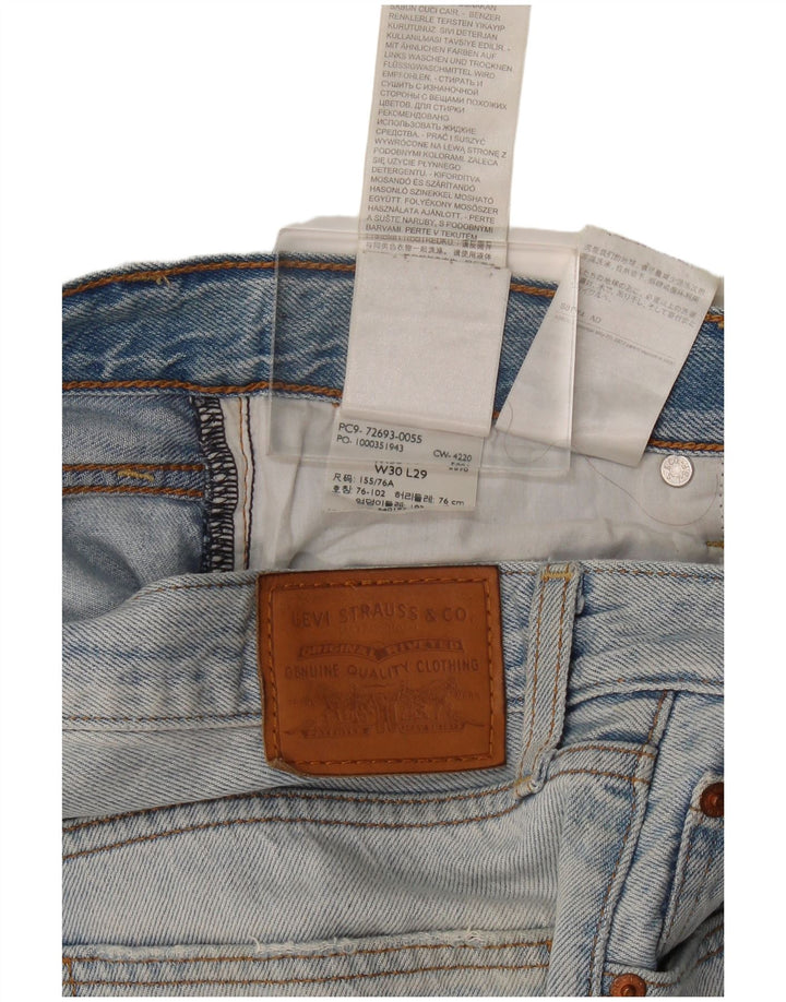 Blugi drepti pentru femei Levi's Ribcage W30 L29 Bumbac albastru