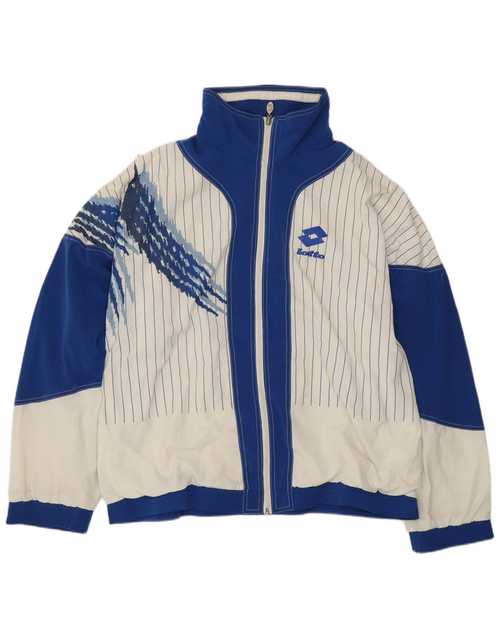 LOTTO Jachetă de trening grafică pentru bărbați UK 42/44 XL Colorblock alb