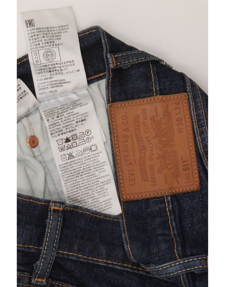Blugi slim pentru bărbați LEVI'S L30 L34 Bumbac albastru