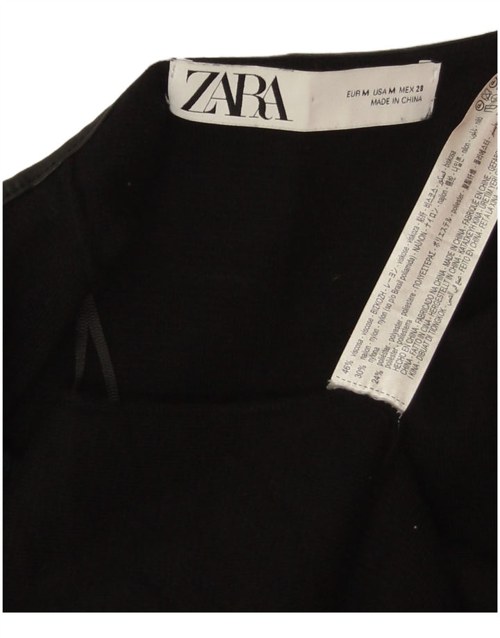 Pardesiu deschis pentru femei Zara UK 12 Medium Black Viscose