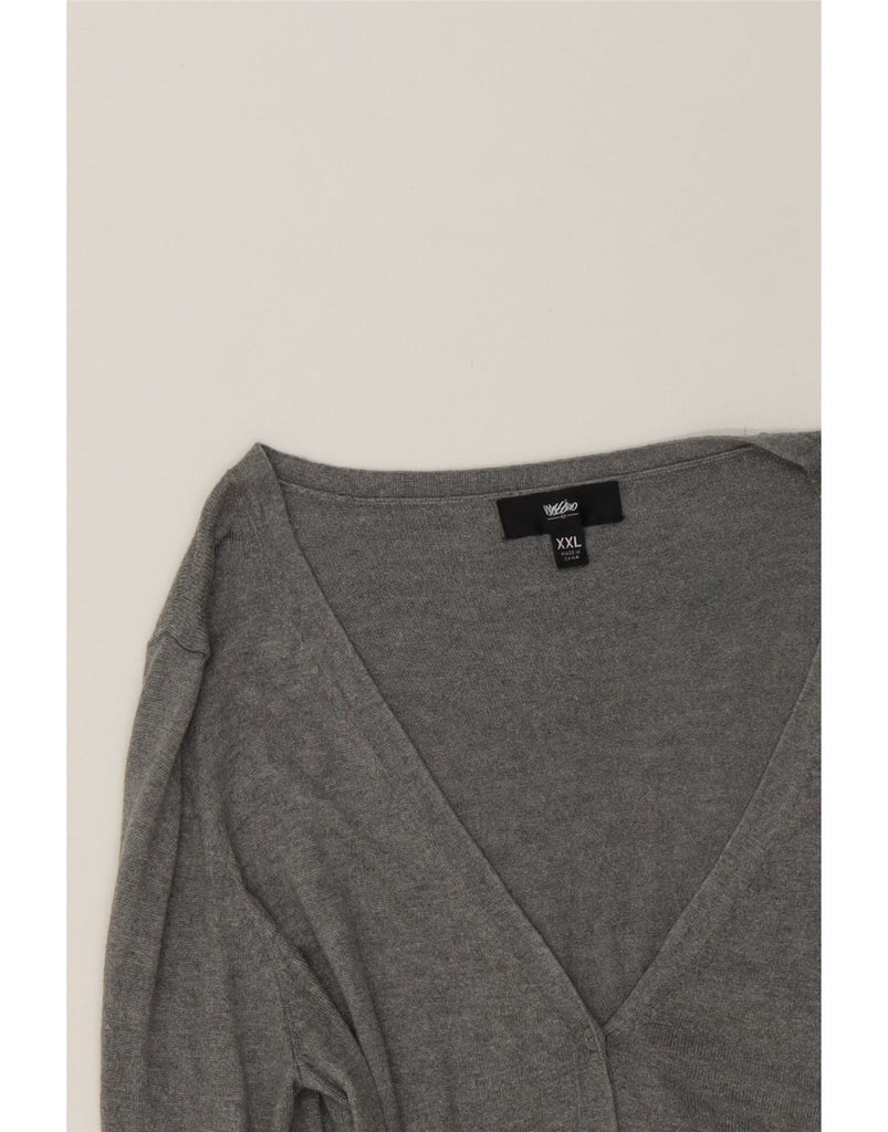MOSSIMO Womens Cardigan Sweater UK 20 2XL Grey Nylon Vintage Mossimo and Second-Hand Mossimo from Messina Hembry 