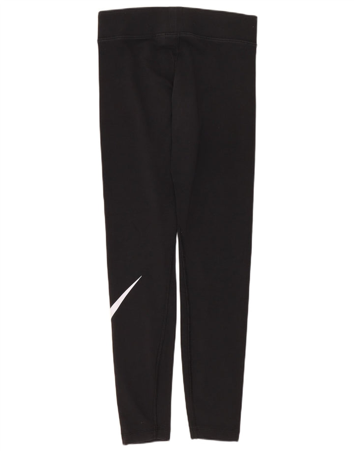 Leggings grafic Nike pentru femei UK 8 Small Black Bumbac