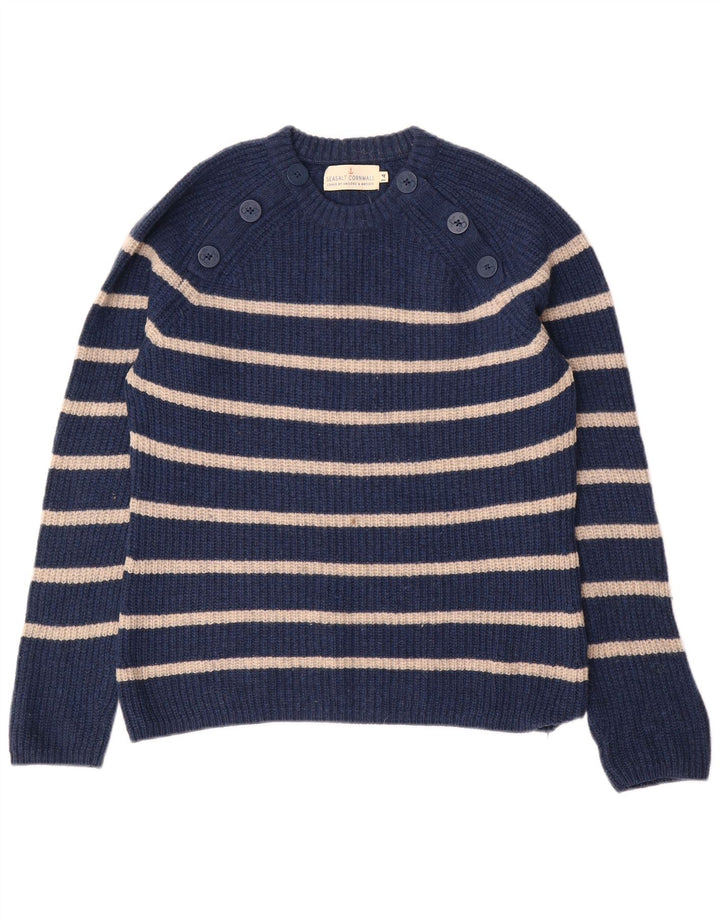 SEASALT CORNWALL Pulover pentru femei cu decolteu rotund Marea Britanie 14 Mare bleumarin