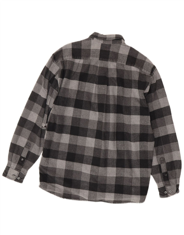 Cămașă de flanel pentru bărbați Eddie Bauer, bumbac vichy, gri mediu