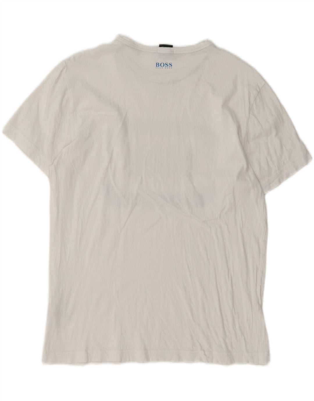 Tricou grafic Hugo Boss pentru bărbați, cu croială normală, top, bumbac alb mediu