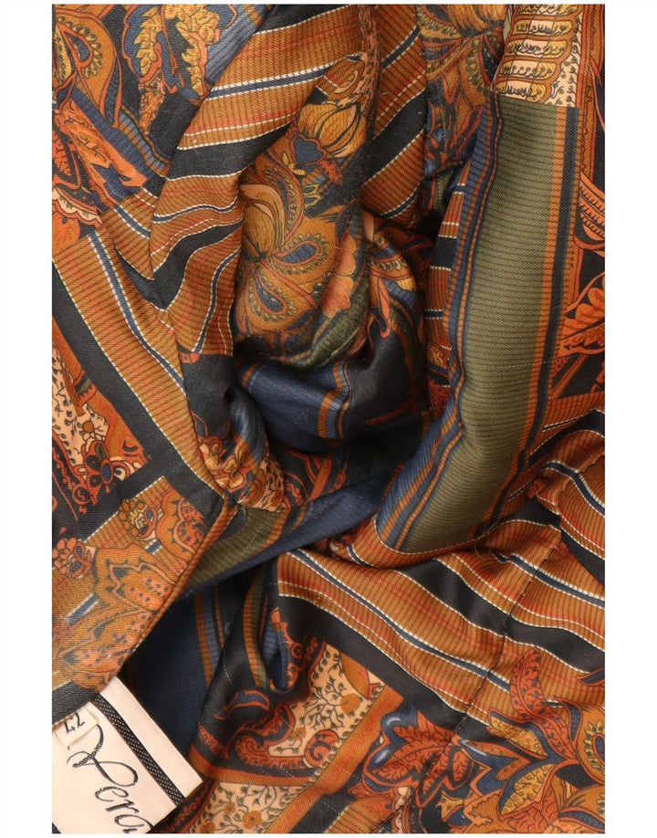 Palton supradimensionat de damă Vintage, piele de căprioară, dublu piept IT 42 maro mediu