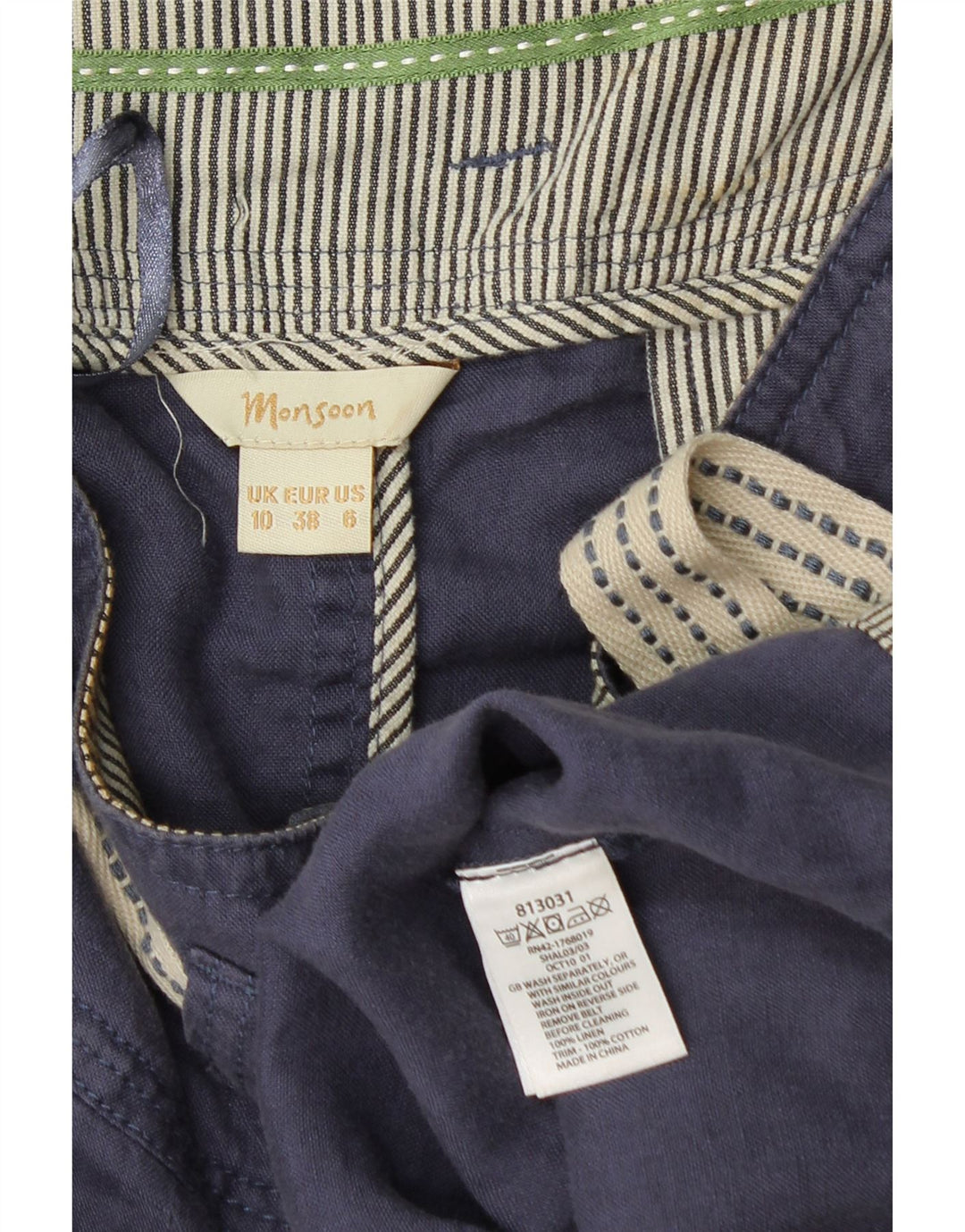 Fusta mini pentru femei MONSOON UK 10 Small W28 Bleumarin in