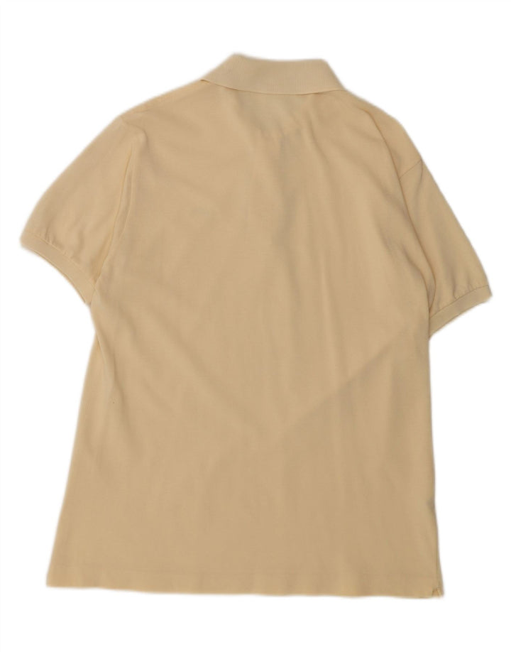 Tricou polo Lacoste pentru bărbați, cu formă regulată, mărimea 4, bumbac galben mediu, clasic