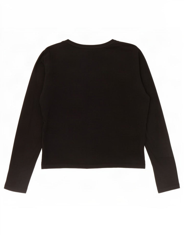 Crop Top pentru femei Zara cu mânecă lungă UK 12 Medium Negru