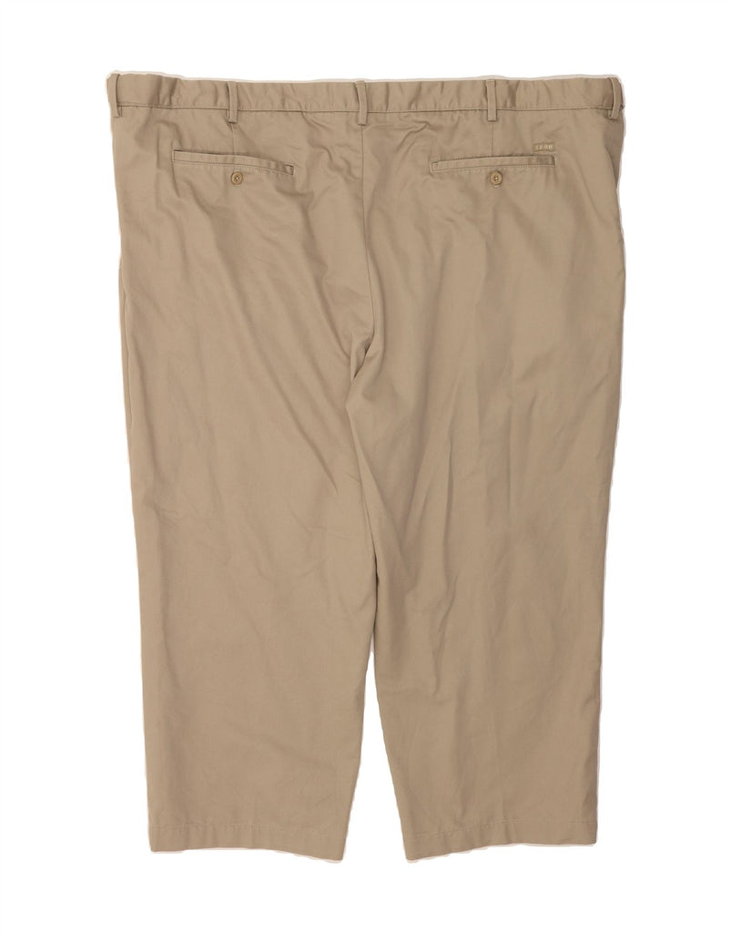 IZOD Mens Classic Fit Pegged Cropped Trousers W48 L25 Beige Cotton Vintage Izod and Second-Hand Izod from Messina Hembry 