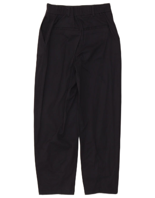 Pantaloni chino conici pentru femei cu talie înaltă Zara XS W24 L26 bumbac bleumarin