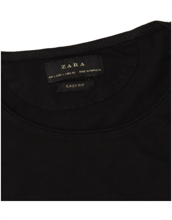 Tricou ZARA pentru bărbați Easy Fit Top mare negru